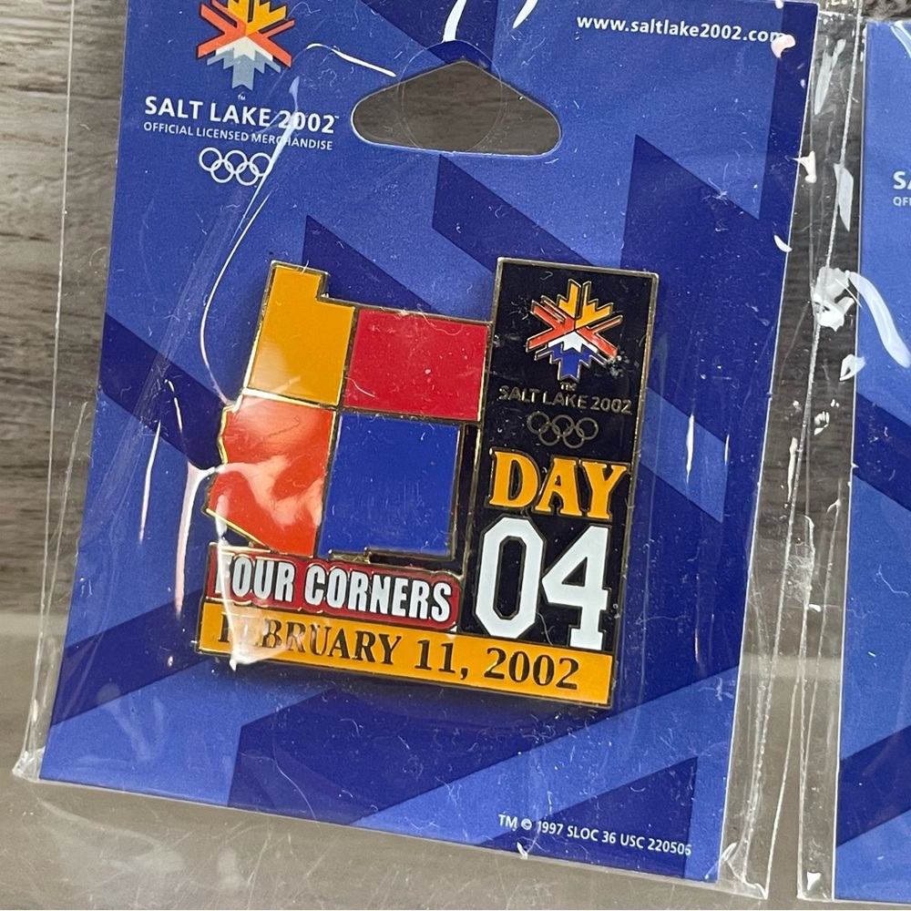 2002 Salt Lake Winter Olympics Aminco Pin Lot Of 2 DAY 4 Corners & 5 Utah Parks - Picture 3 of 6